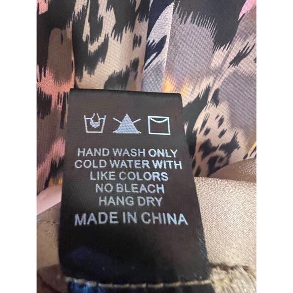 Vici Size MED Long Sleeve Dress Ruffled Collar Fall Colors Chic Classic - Picture 3 of 6